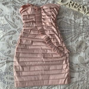 Pink/Blush Ruffled Mini Party Dress